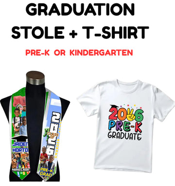 Pre-K/ Kindergarten Graduation Stole + T shirt