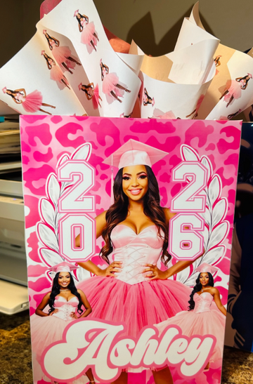 Grad Gift Bag With Custom Tissue Paper
