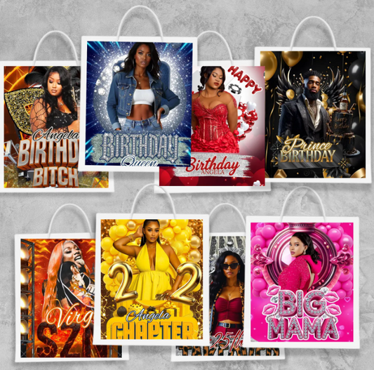 12 Customized Favor Bags (Favors Not Included)